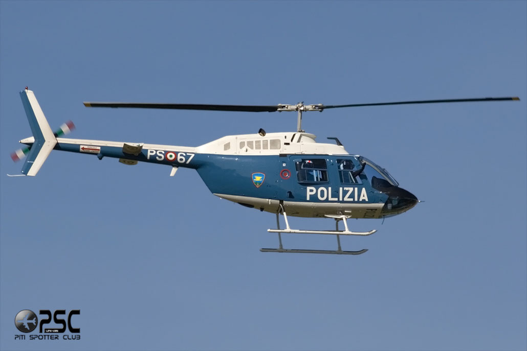 PS-67 Polizia di Stato Agusta-Bell AB-206B JetRanger III @ Aeroporto di Verona © Piti Spotter Club Verona