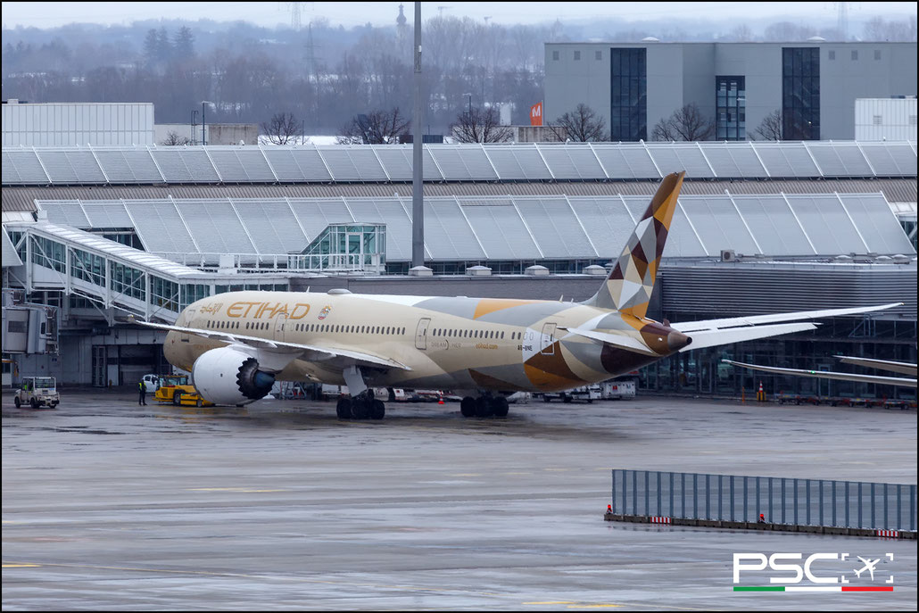 A6-BNE Boeing 787-9 39671 1150 GE nx-1B  Etihad Airways 2023 @ Munich MUC 02 2026 © Piti Spotter Club Verona