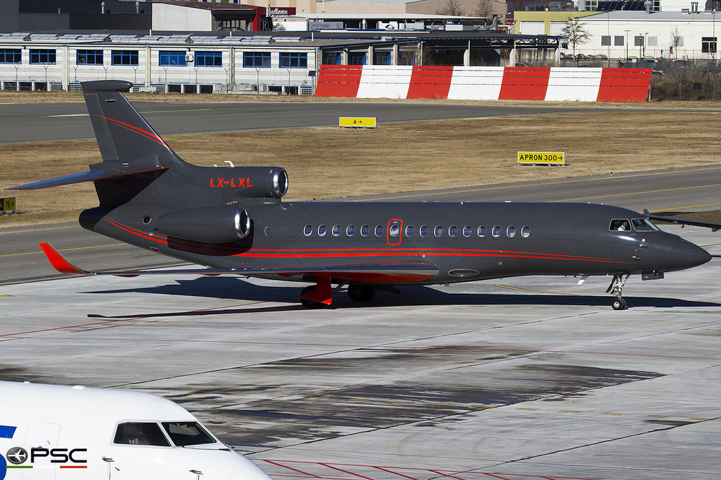 LX-LXL Dassault Falcon 8X 460  PW307D  Global Jet Luxembourg SA 2019 @ Aeroporto di Bolzano 04 2025 © Piti Spotter Club Verona