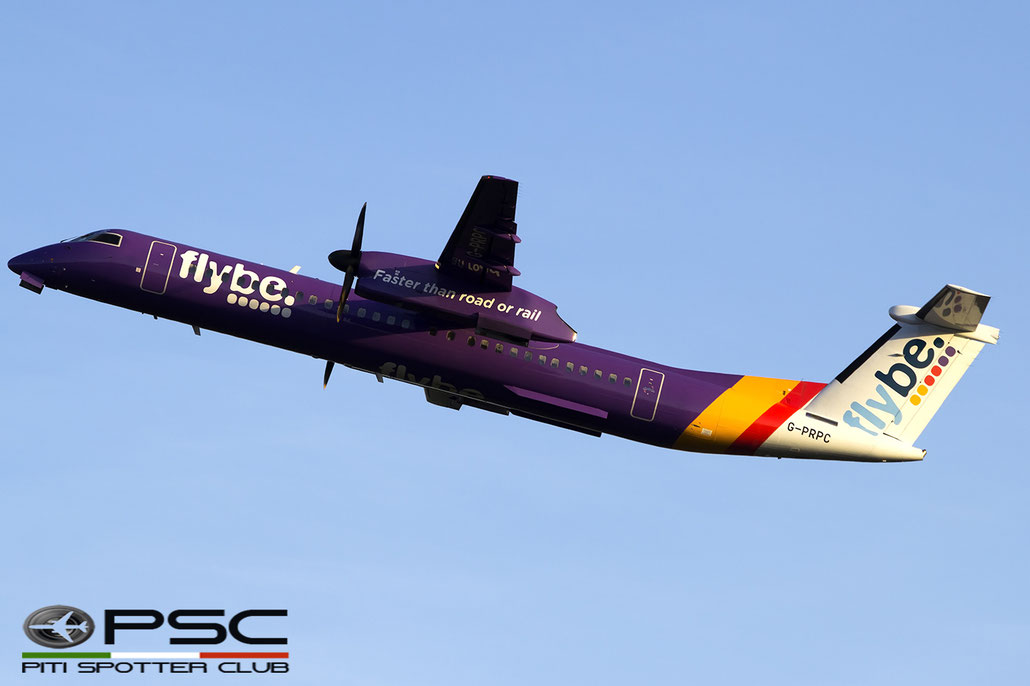 G-PRPC DHC-8-402 4338 Flybe - British European @ Edinburgh Airport 04.04.2017 © Piti Spotter Club Verona