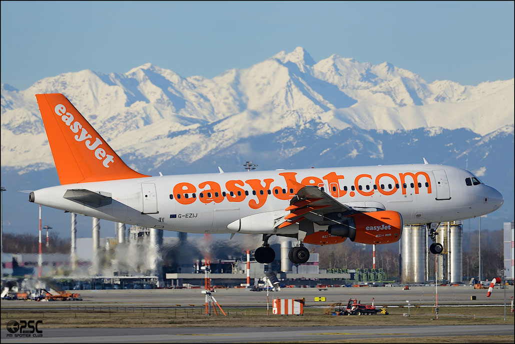 G-EZIJ A319-111 2477 EasyJet Airline @ Milano Malpensa Airport 25.01.2013  © Piti Spotter Club Verona