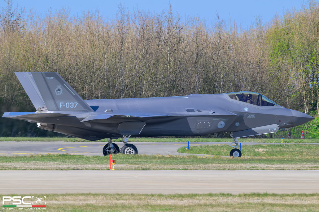 F-037  F-35A AN-37 313sq Active @ Leeuwarden Air Base 04 2025 © Piti Spotter Club Verona