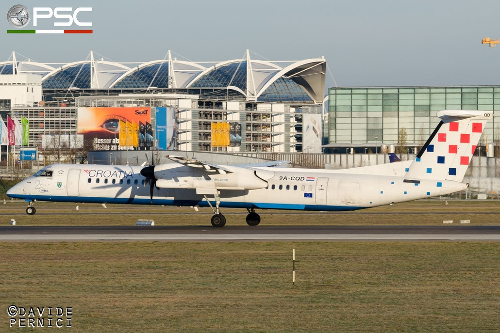 9A-CQD DHC-8-402 4260 Croatia Airlines @ Munich Airport 13.12.2015 © Piti Spotter Club Verona