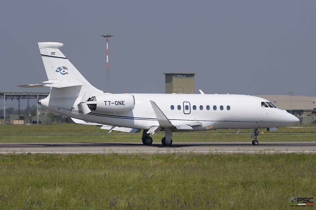 T7-ONE Falcon 2000LX 220 Corporate Jet (Lebanon) @ Aeroporto di Verona 22.04.2017  © Piti Spotter Club Verona