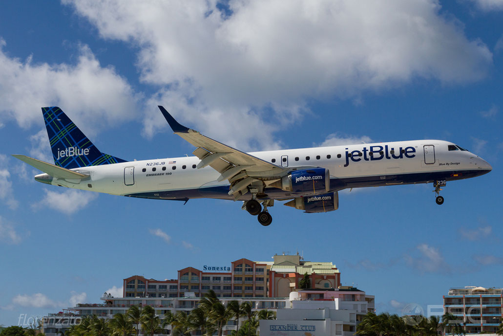 N236JB ERJ190AR 19000035 JetBlue Airways @ Sint Maarten  Airport 09.04.2016 © Piti Spotter Club Verona