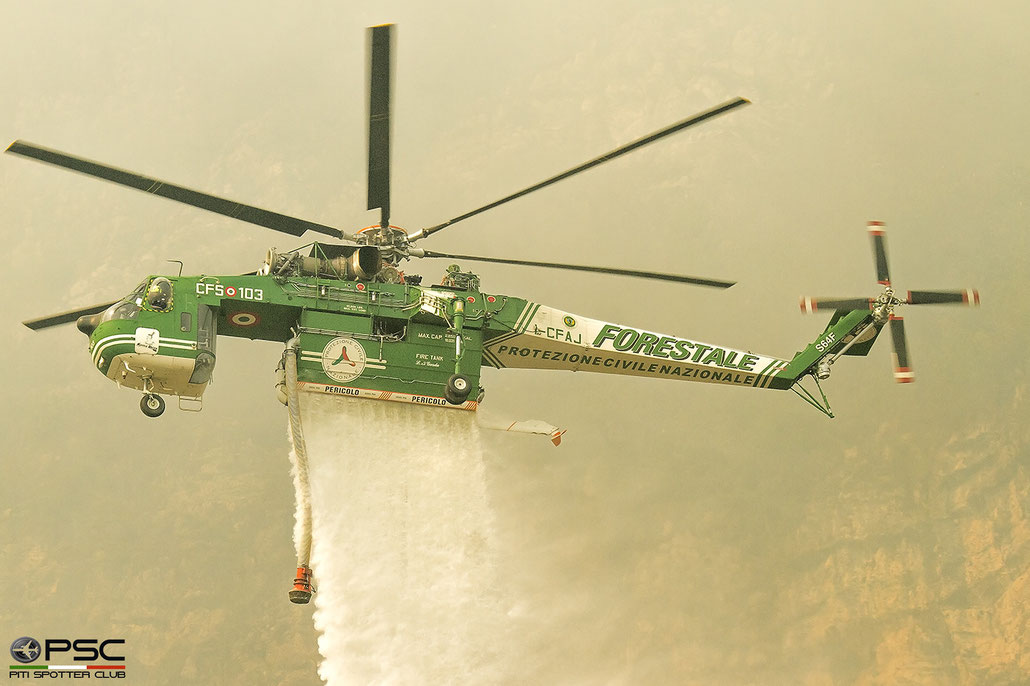 I-CFAJ / CFS-103. Sikorsky S64F [CH54B] Skycrane ( c/n 64-078 ) @ Trento © 2022 Piti Spotter Club Verona