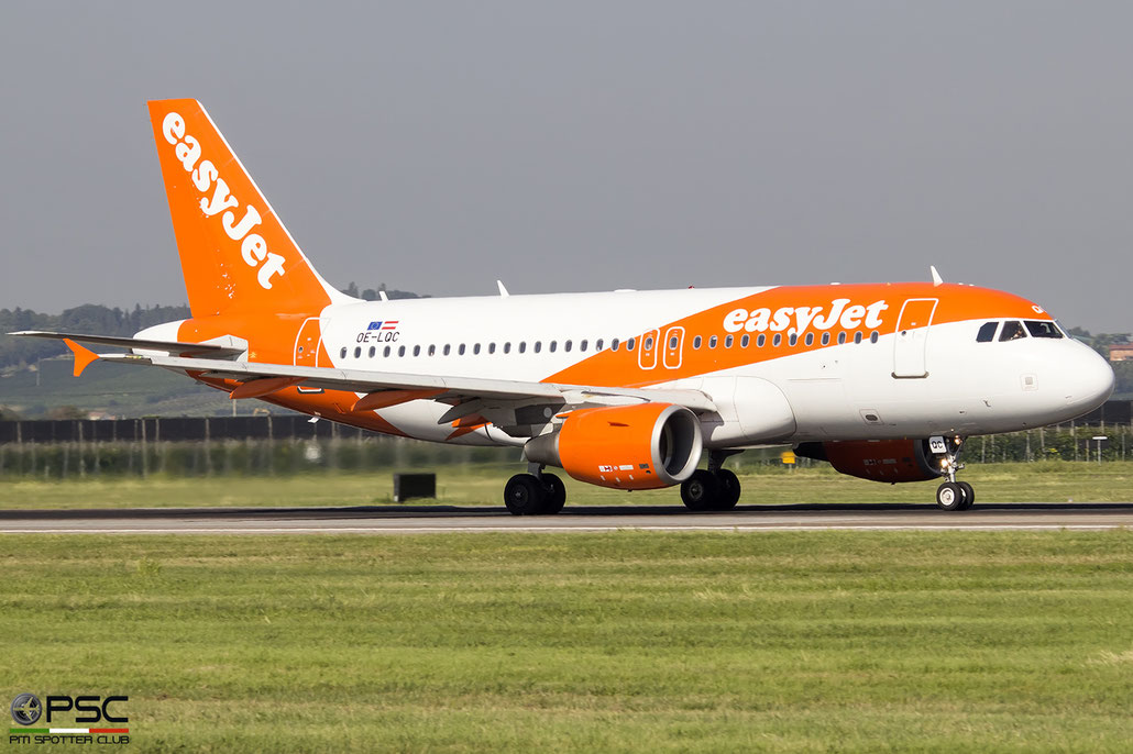 OE-LQC A319-111 3788 easyJet Europe @ Aeroporto di Verona 08.2019  © Piti Spotter Club Verona