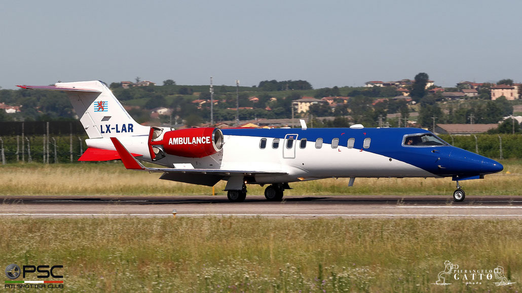 LX-LAR Learjet 45 45-097 Luxembourg Air Ambulance SA @ Aeroporto di Verona 07.07.2018  © Piti Spotter Club Verona