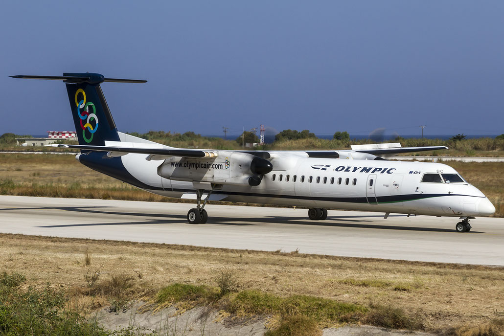 SX-OBC DHC-8-402 4276 Olympic Air @ Rhodes Airport 08.07.2015 © Piti Spotter Club Verona