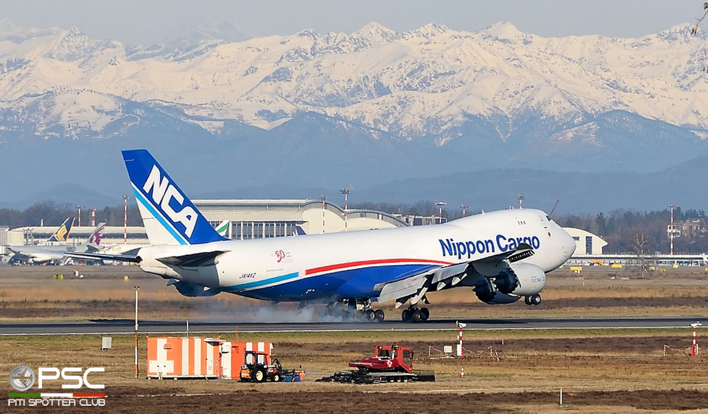  JA14KZ B747-8KZF 37394/1469 NCA - Nippon Cargo Airlines @ Milano Malpensa Airport 22.02.2016 © Piti Spotter Club Verona 