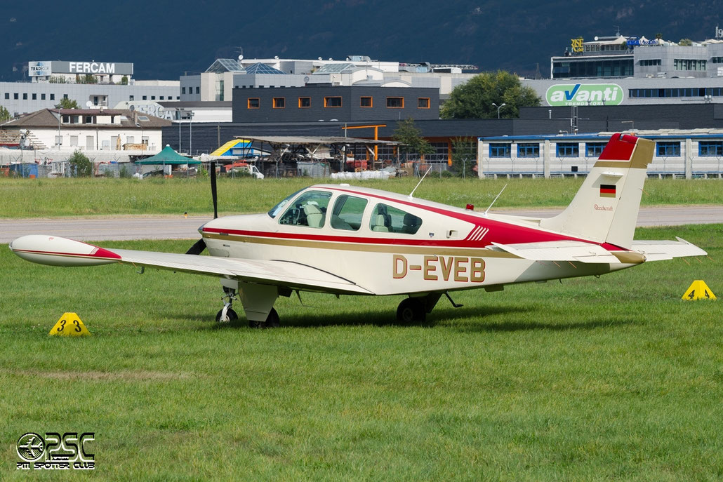 D-EVEB - Private - BE33 Beech Bonanza/Debonair @ Aeroporto di Bolzano © Piti Spotter Club Verona