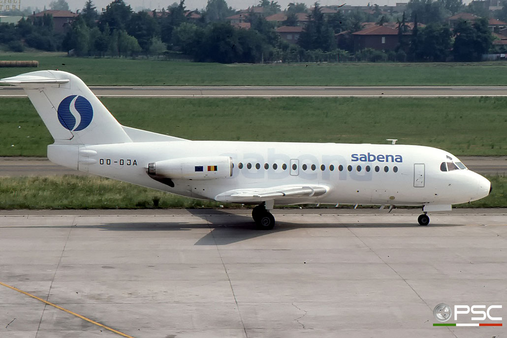 OO-DJA F28-3000 11163 SABENA Belgian World Airlines © 2017 courtesy of Marco Ceschi - Piti Spotter Club Verona