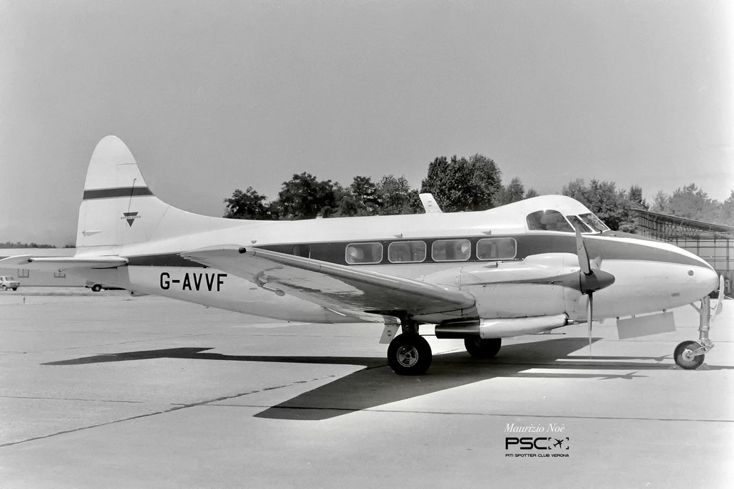 G-AVVF De Havilland DH.104 Dove 8 04541 GQ 70 Mk.3 Martin-Baker Ltd. 1967 © collezione Maurizio Noè p.g.c. - Piti Spotter Club Verona