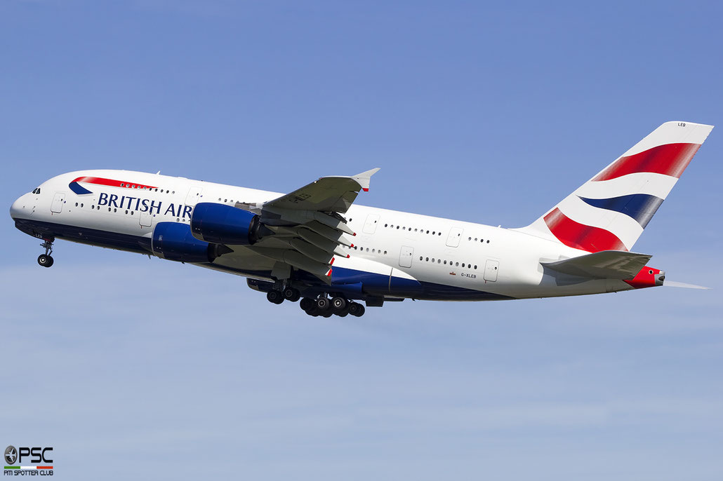 G-XLEB Airbus A380-841 121  Trent 970  British Airways 2013 @ London Heathrow 08 2017 © Piti Spotter Club Verona