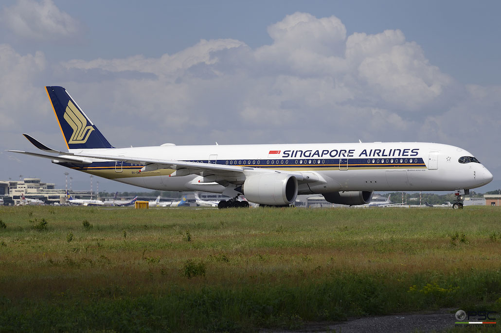 9V-SML A350-941 96 Singapore Airlines @ Milano Malpensa Airport 05.05.2018 © Piti Spotter Club Verona