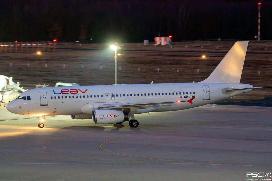 D-ANNE A320-232 4481 LEAV Aviation @ Colonia/Bonn 02.2024 © Piti Spotter Club Verona