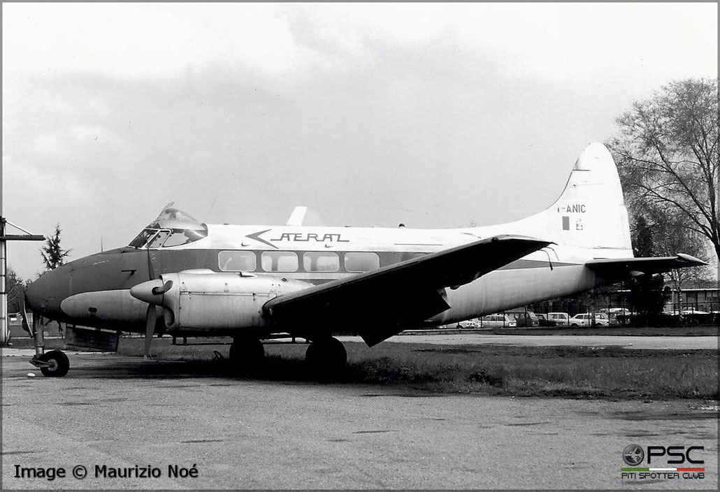 I-ANIC de Havilland DH.104 Dove 6 04495  GQ 70 Mk.2 Aeral  1957 @ Milano Malpensa © collezione Maurizio Noè - Piti Spotter Club Verona 