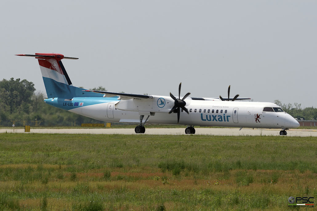 LX-LQD DHC-8-402 4525 Luxair @ Milano Malpensa Airport 05.05.2018 © Piti Spotter Club Verona