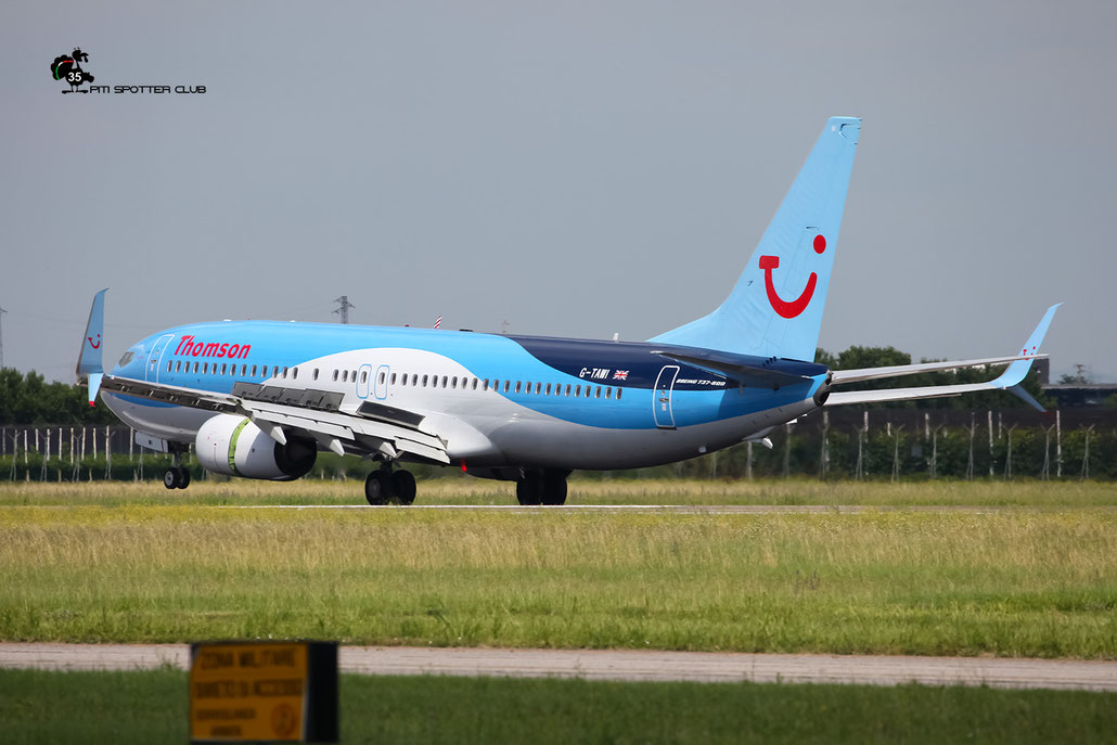G-TAWI B737-8K5 37267/4006 Thomson Airways @ Aeroporto di Verona -18/06/2016 © Piti Spotter Club Verona