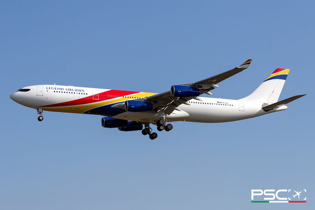 YR-LRC Airbus A340-313 844  CFM56-5C4/P  Legend Airlines 2007 @ Aeroporto di Verona 08 2024 © Piti Spotter Club Verona