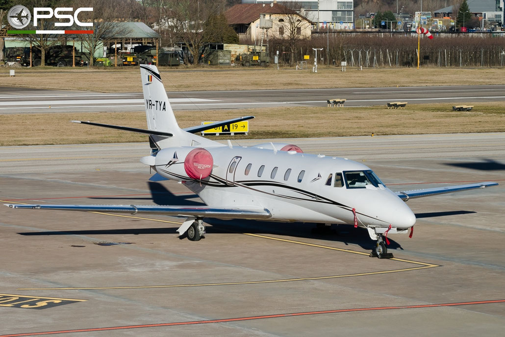 YR-TYA Ce560XLS+ 560-6075 Toyo Aviation @ Aeroporto di Bolzano © Piti Spotter Club Verona