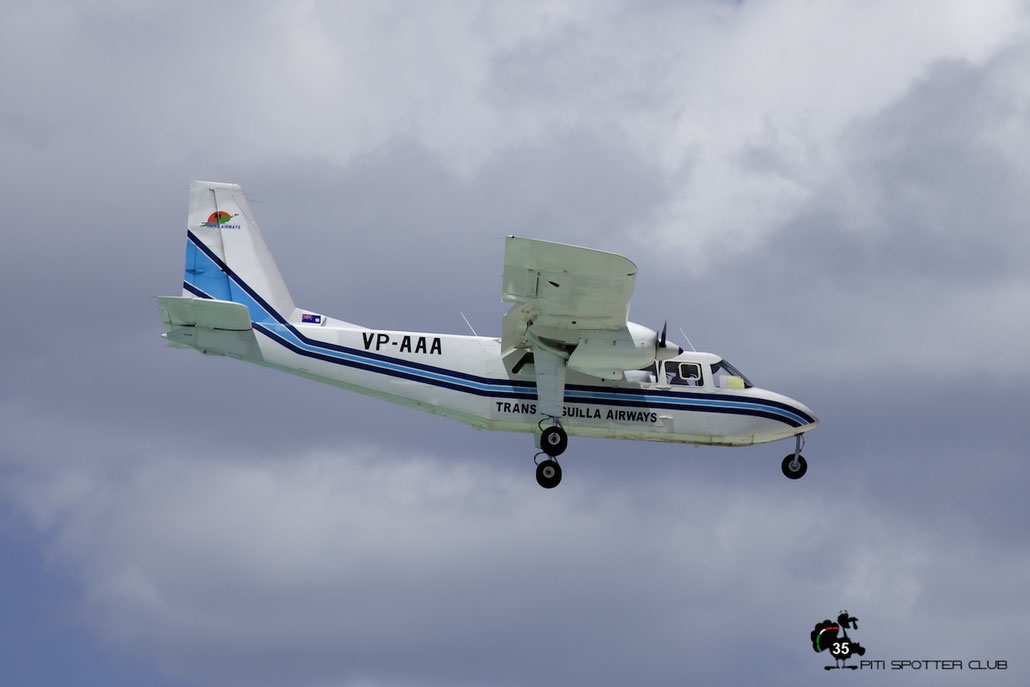 VP-AAA BN-2A-21 382 Trans Anguilla Airways @ Sint Maarten Airport 05.03.2016 © Piti Spotter Club Verona