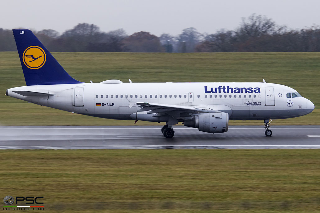 D-AILM A319-114 694 Lufthansa @ Birmingham Airport 11.2017 © Piti Spotter Club Verona