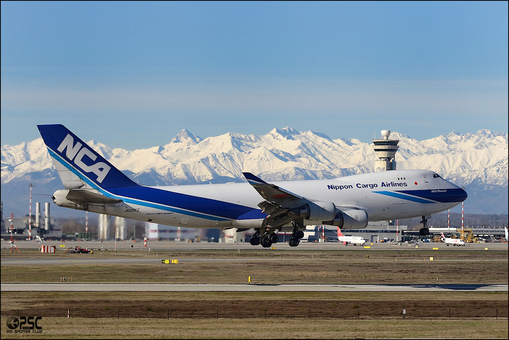 JA03KZ B747-481F 34018/1378 NCA - Nippon Cargo Airlines @ Milano Malpensa Airport 25.01.2014 © Piti Spotter Club Verona