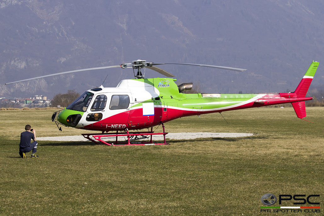 I-NEED  Eurocopter AS350B3 Ecureuil ( c/n 7609 ) - mfg: 2013 @ Belluno 03 2017 © Piti Spotter Club Verona