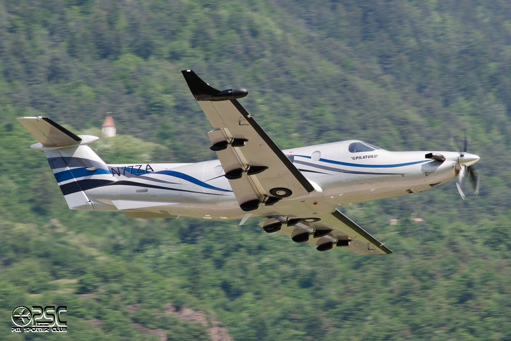 N77ZA Pilatus PC-12/45 PC12 300 PMC Distribution Inc @ Aeroporto di Bolzano © Piti Spotter Club Verona