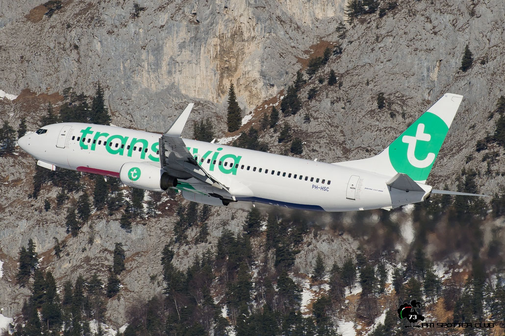 PH-HSC B737-8K2 34173/3266 Transavia Airlines @ Innsbruck Airport 28.01.2017  © Piti Spotter Club Verona