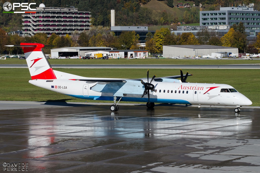 OE-LGA DHC-8-402 4014 Austrian Airlines @ Innsbruck Airport 10.2015 © Piti Spotter Club Verona