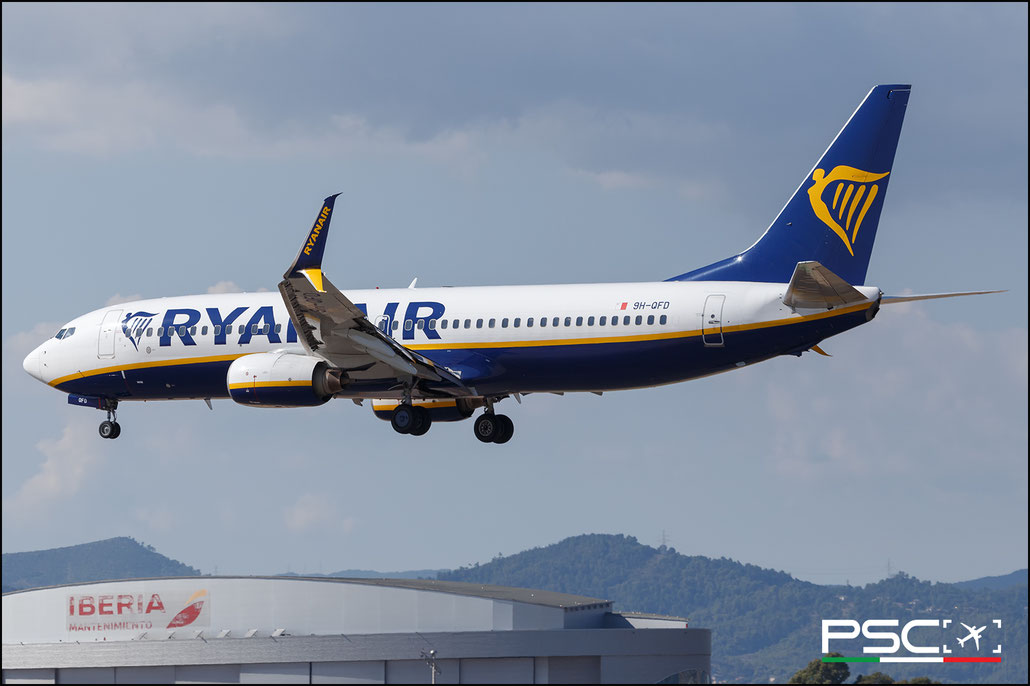 9H-QFD Boeing 737-8AS 36077 2411 cfm56-7B24  Malta Air 2007  @ Barcellona BCN 09 2025 © Piti Spotter Club Verona