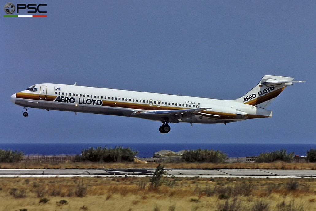 D-ALLJ MD-87 49768/1595 Aero Lloyd @ Rhodes Airport © Piti Spotter Club Verona