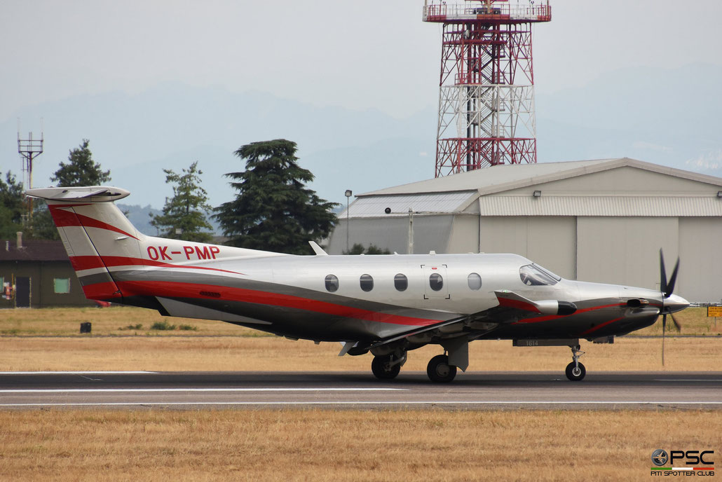 OK-PMP PC-12/47E 1614 T-Air @ Aeroporto di Verona 07.2019  © Piti Spotter Club Verona