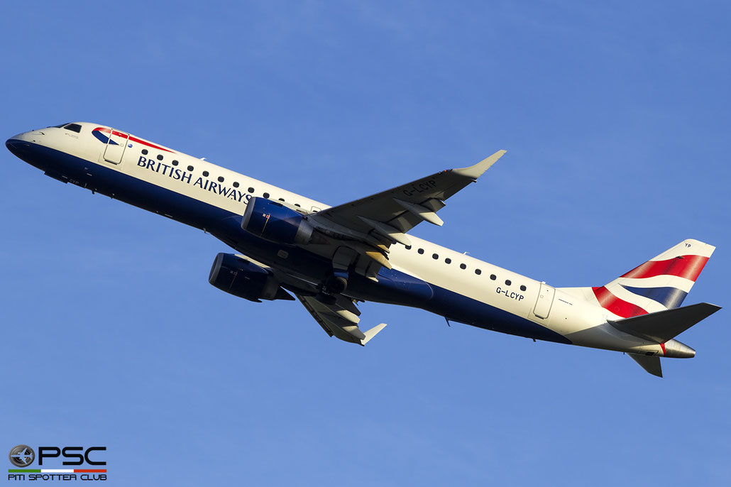 G-LCYP ERJ190SR 19000443 BA CityFlyer @ Edinburgh Airport 04.04.2017  © Piti Spotter Club Verona