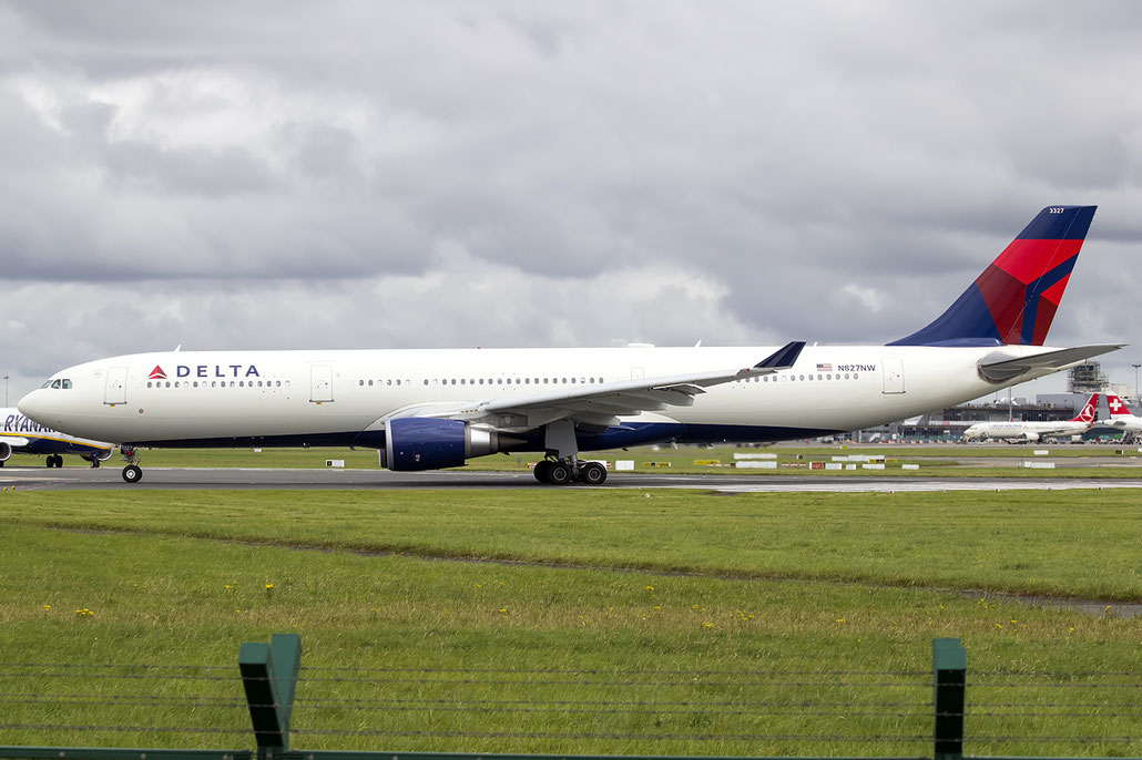 N827NW A330-302E 1716 Delta Air Lines @ Dublin Airport 14.08.2016 © Piti Spotter Club Verona