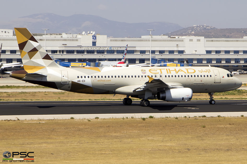 A6-EII  A320-232  3713  Etihad Airways @ Athens 09.2019 © Piti Spotter Club Verona