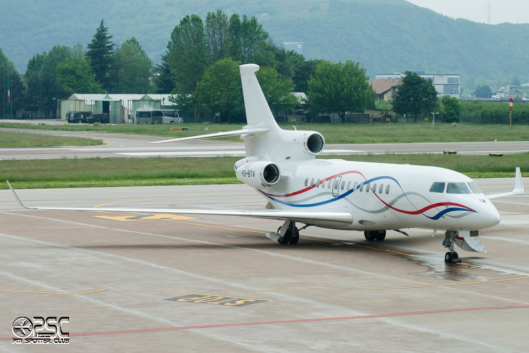 VQ-BTV Falcon 7X 175 Execujet Europe AG @ Aeroporto di Bolzano © Piti Spotter Club Verona