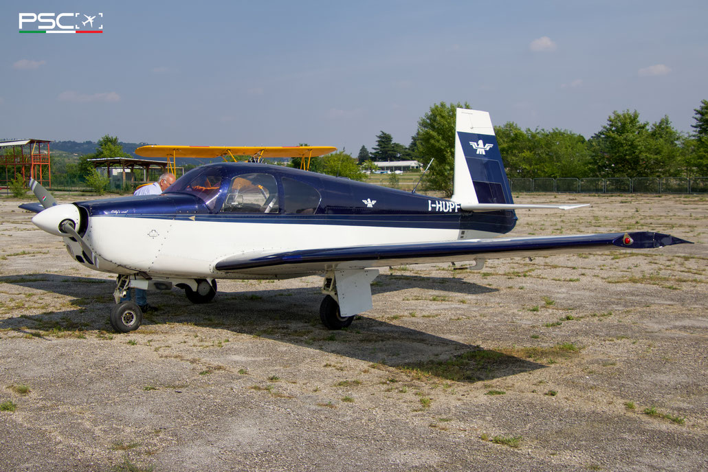 I-HUPF  Mooney M20 · Serial #: 1169 @ Verona Boscomantico 05 2026 © Piti Spotter Club Verona