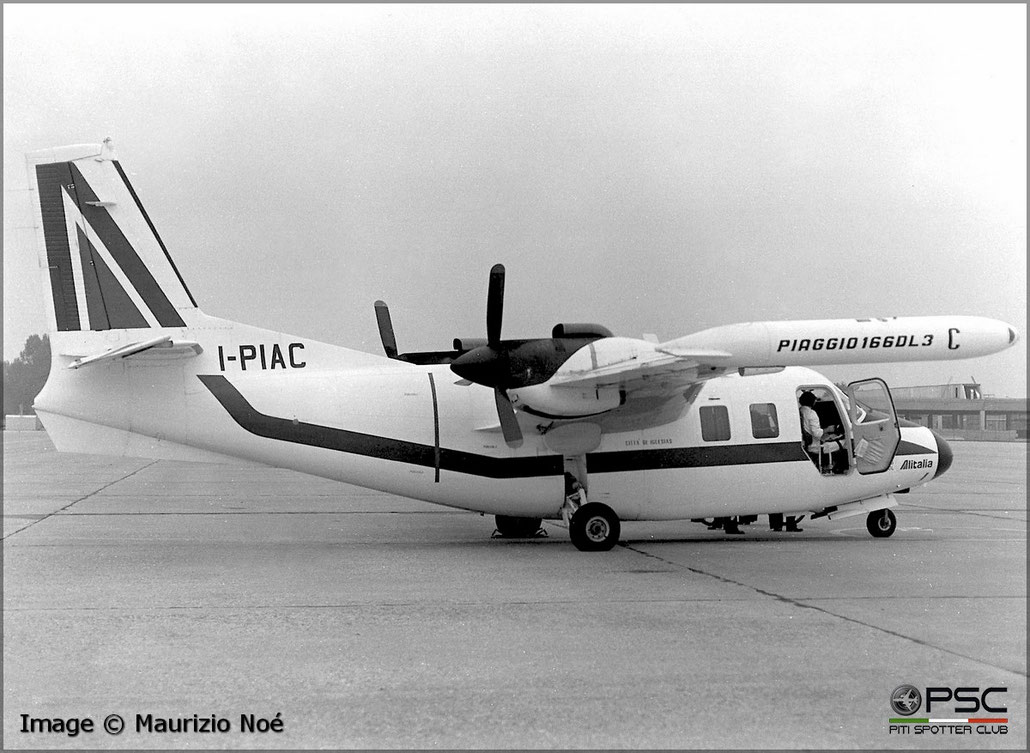 I-PIAC, Piaggio P-166DL-3 C/N 465 Alitalia Flight School © collezione Maurizio Noè p.g.c. - Piti Spotter Club Verona