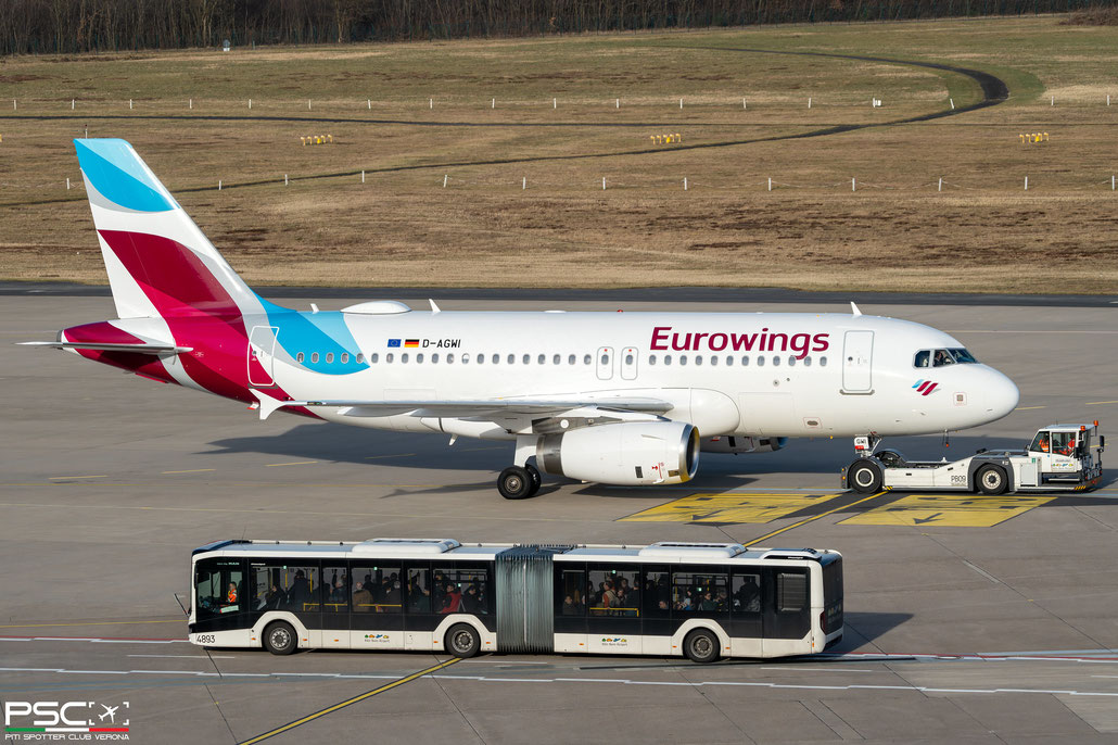 D-AGWI A319-132 3358 Eurowings @ Colonia/Bonn 02.2024 © Piti Spotter Club Verona
