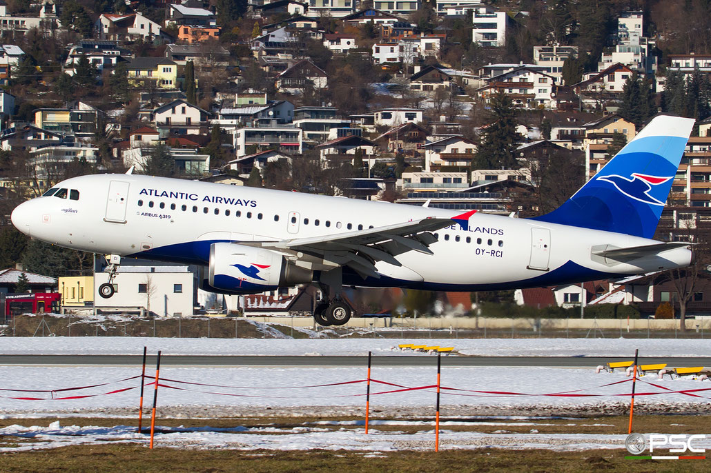 OY-RCI A319-112 3905 Atlantic Airways (Faroe Islands) @ Innsbruck Airport 27.01.2018 © Piti Spotter Club Verona