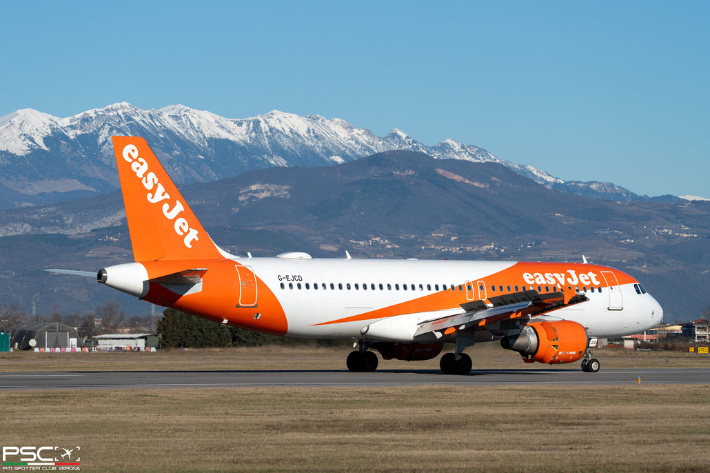 G-EJCD A320-214 3945 easyJet @ Aeroporto di Verona 01 2024 © Piti Spotter Club Verona