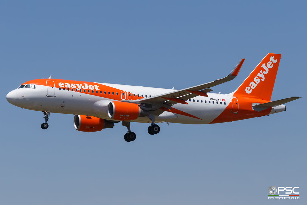 HB-JXJ Airbus A320-214 (SL) 7772  cfm56-5B4/3  easyJet Switzerland SA 2017 @ Barcellona BCN 05 2026 © Piti Spotter Club Verona