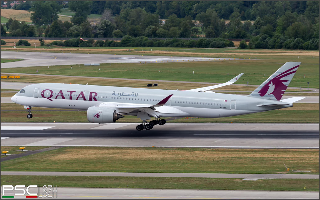 A7-AML A350-941 257 Qatar Airways @ Zurich 07.2023 © Piti Spotter Club Verona