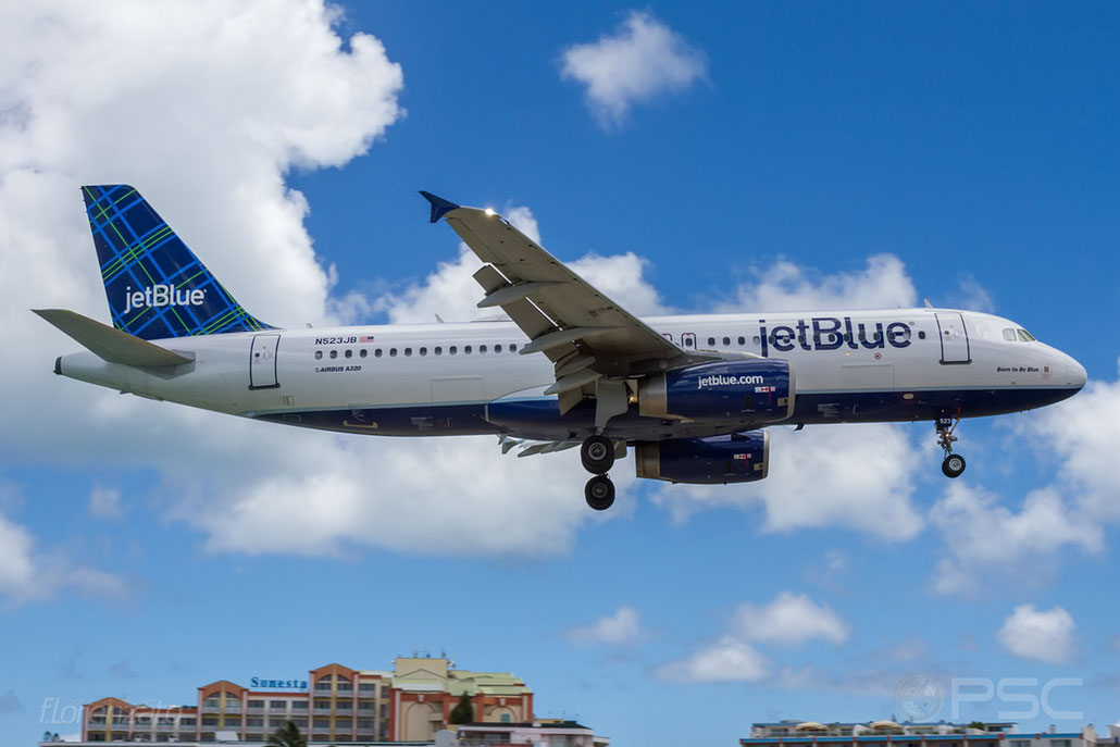 N523JB A320-232 1506 JetBlue Airways @ Sint Maarten  Airport 09.04.2016 © Piti Spotter Club Verona