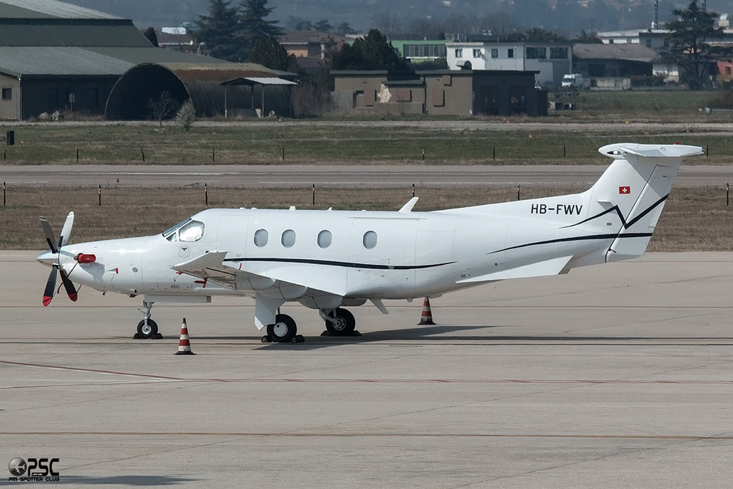 HB-FWV PC-12/47E 1416 Jetfly Aviation @ Aeroporto di Verona © Piti Spotter Club Verona