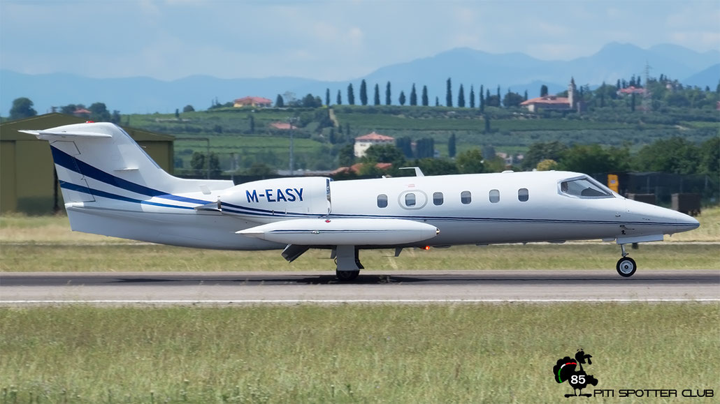M-EASY Learjet 35A 35A-341 PM Luftfahrzeugvermietung GmbH @ Aeroporto di Verona - 15/07/2016 © Piti Spotter Club Verona