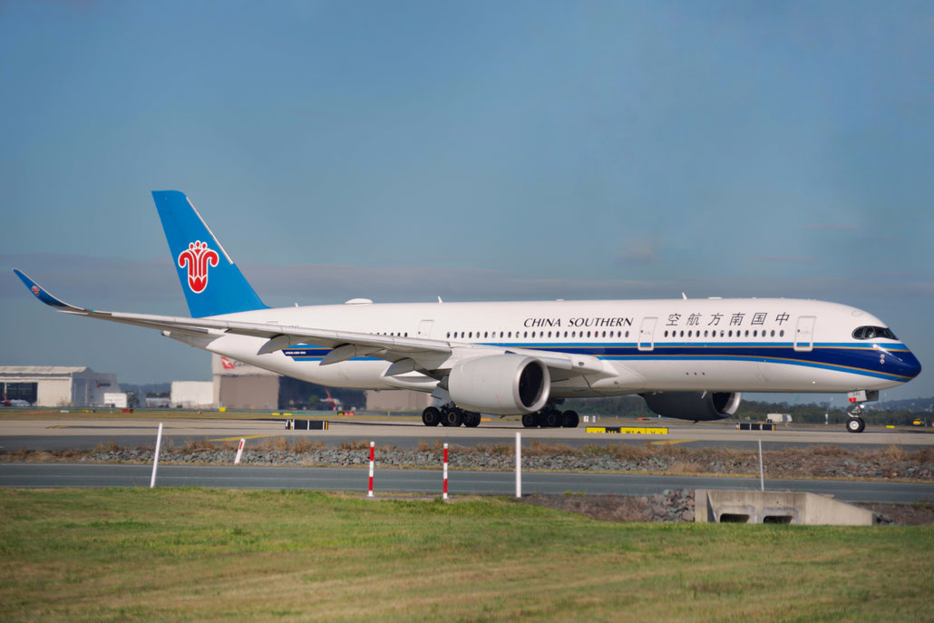 B-324S Airbus A350-941 478  Trent XWB-84  China Southern Airlines 2021 @ Brisbane BNE 08 2025 © Piti Spotter Club Verona